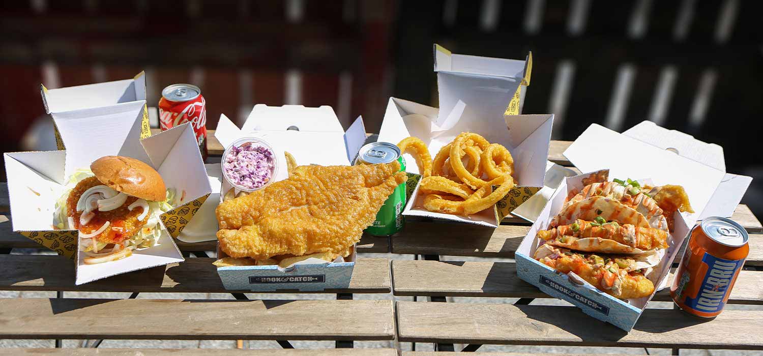 Hook and Catch X Tuck Shakk Bearsden Glasgow Foods